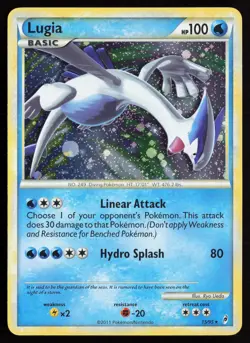 2011 Pokemon Call Of Legends Lugia Holo Rare #15 /95 NM Swirl - Image 1