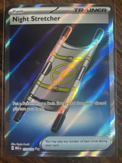 Pokemon Night Stretcher 173/132 Me01 Mega Evolution Ultra Rare Holo Trainer - Image 1