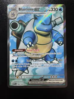 Blastoise EX 184/165 Scarlet & Violet 151 - Pokemon TCG Full Art Ultra Rare ENG - Image 1