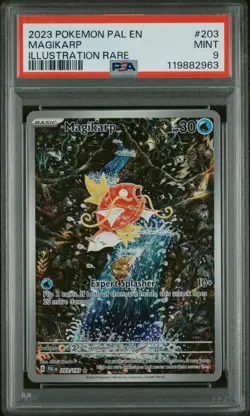 2023 Pokemon S&V Paldea Evolved Magikarp Illustration Rare #203/193 PSA 9 - Image 1