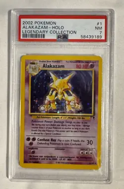 2002 POKEMON ALAKAZAM - HOLO LEGENDARY COLLECTION PSA 7 - Image 1