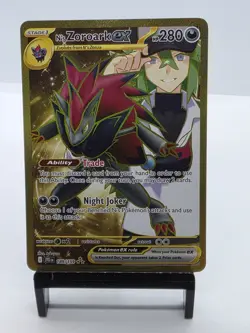 N's Zoroark Ex Pokemon TCG S&V Journey Together Gold Secret Rare NM 189/159 - Image 1
