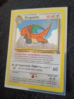1999 Pokemon The First Movie Dragonite #5 Black Star Promo 90Hp - Image 2