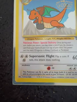 1999 Pokemon The First Movie Dragonite #5 Black Star Promo 90Hp - Image 3