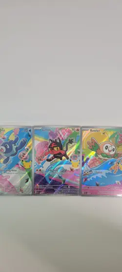 Pokemon MEP Set Holo Lot Popplio Litten Rowlet English TCG 2026 - Image 1
