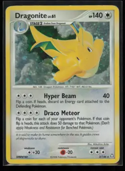 Dragonite 2/146 Pokemon Legends Awakened Rare Holo Heavily Played / DMG - Image 1