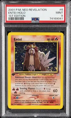 2001 POKEMON NEO REVELATION 1ST ED #6 ENTEI-HOLO PSA 9 - Image 1