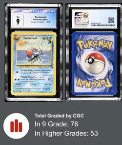 LOW POP! Tentacruel 10/18 Pokemon Southern Islands Promo Series CGC 9 MINT - Image 5