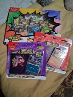 Pokemon Mega Evolution Ascended Heroes Deluxe Pin Collection 2 Packs 3 Booster - Image 1