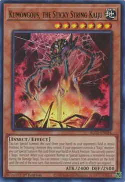 Kumongous, the Sticky String Kaiju - BLC1-EN034 - GOLD Ultra Rare - Yugioh - Image 1