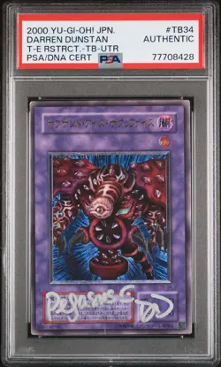 Yugioh Thousand Eyes Restrict TB-34 Signed Darren Dunstan Pegasus PSA ULTIMATE R - Image 1