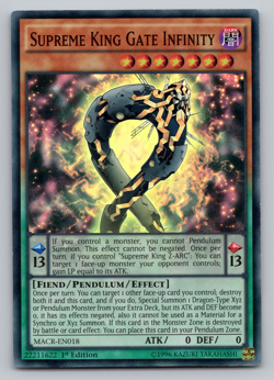 Supreme King Gate Infinity - MACR-EN018 - Super Rare - 1st Edition - Yugioh - Image 1