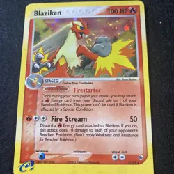 Blaziken 3/109 EX Ruby & Sapphire Rare Holo Pokemon Card - Image 1