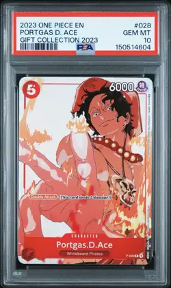 2023 ONE PIECE GIFT COLLECTION 2023 #028 PORTGAS D. ACE PSA 10 - Image 1