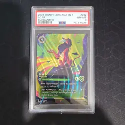 2024 DISNEY LORCANA EN 5-SHIMMERING SKIES ENCHANTED SCAR - VENGEFUL LION PSA 8 - Image 1