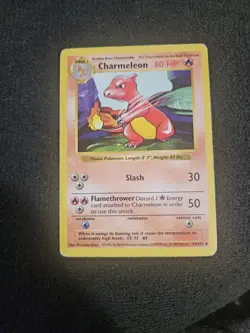 Charmeleon 24/102 SHADOWLESS Base Set Pokemon Card TCG 1999 WotC Vintage HP - Image 1