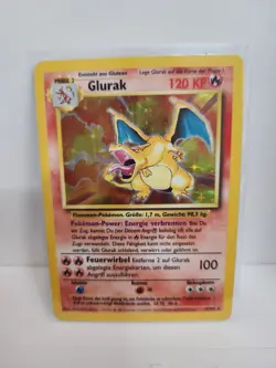 Pokemon TCG Charizard (Glurak) Base Set Rare Holo German Charizard - Image 1