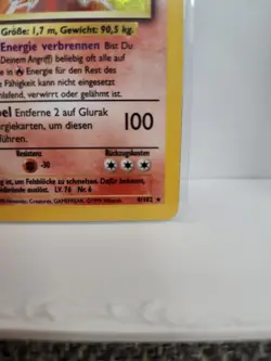 Pokemon TCG Charizard (Glurak) Base Set Rare Holo German Charizard - Image 4
