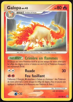 Carte Pokemon Galopa 22/100 Tempete Francais - Image 1