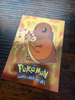 Pokemon Charmander 1999 Topps Blue Label Foil Holo #E4/12 Near-Mint Vintage - Image 1