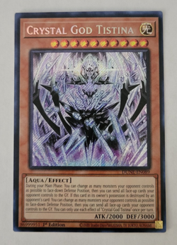 Yu-Gi-Oh Crystal God Tistina Secret Rare 1st Edition DUNE-EN089 - Image 1