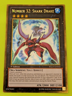 Yu-Gi-Oh Number 32: Shark Drake 1st Edition Gold Rare PGLD-EN044 Nm - Image 1