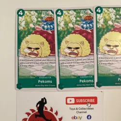 X4(PLAYSET) Pekoms OP08-029 C Two Legends One Piece TCG CCG NM FRESH FROM PACK - Image 2