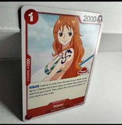 Nami (manga) OP01-016 R, red straw hat logo 12, Artist: Eiichiro Oda, one piece - Image 1