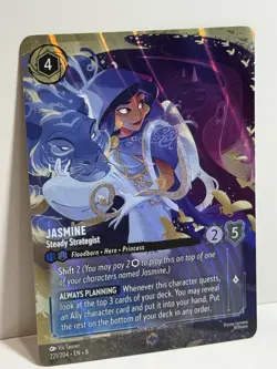Jasmine Steady Strategist Enchanted 221/204 Reign of Jafar Disney Lorcana 004323 - Image 2