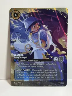 Jasmine Steady Strategist Enchanted 221/204 Reign of Jafar Disney Lorcana 004323 - Image 3