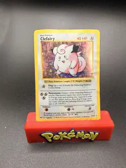 Pokemon TCG Clefairy Holo Card Base Set, Shadowless Rare, 5/102 Damaged - Image 1