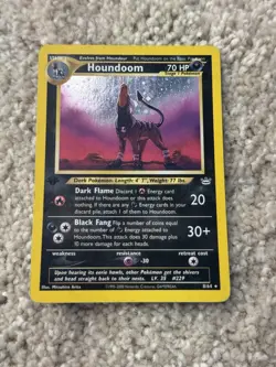 Houndoom Neo Revelation 1st Edition Holo Rare 70 HP Stage 1 Card 08/64 2000 - Image 2