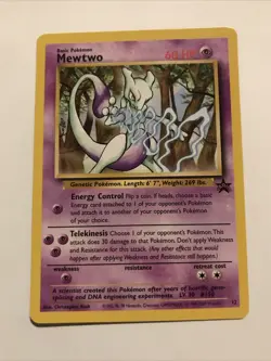 Pokemon Card Mewtwo Black Star Promo 12 Near Mint - Image 1