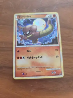 HP Hitmonlee HGSS25 Black Star Promo Cracked Ice Holo Pokemon Card - Image 1