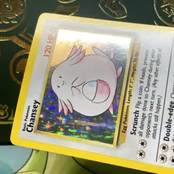 Pokemon TCG Chansey Base Set Holo Unlimited Rare Card 3/102 LP + - Image 4