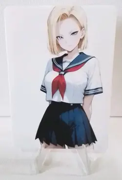 Dragon Ball Android 18 Lewd Anime Doujin Waifu Double Sided Card AGC CCG - Image 1