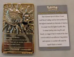 1999 Limited Edition Poliwhirl 23K Gold Plated Pokemon Trading Card - Image 3