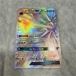 Pokemon Solgaleo GX Secret Rare Full Art Rainbow Holo Card 155/149 SM Base Set - Image 1