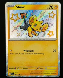 Shinx 135/091 SV: Paldean Fates Holo Baby Shiny Pokemon Card NM - Image 1