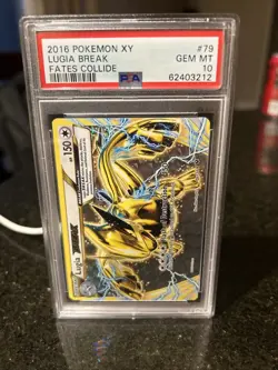 Pokemon Lugia Break Holo Rare TCG Card 79/124 XY Fates Collide PSA 10 - Image 1