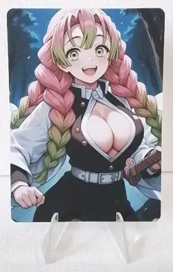 Mitsuri Kanroji Demon Slayer Anime Waifu Double Sided Trading Card - Image 1