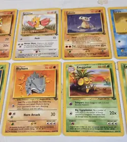 Vintage 1999 GAMEFREAK Wizards Pokemon Cards Lot Of 10 TCG Vulpix Cubone Staryu - Image 3