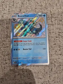 Pokemon TCG Baxcalibur Paldean Fates 130/091 Baby Shiny Holo Rare Card - Image 1