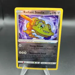 Radiant Steelix 124/196 Pokemon Card - SWSH11: Lost Origin - NM - Image 1