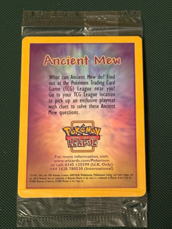 Ancient Mew SEALED Pokemon Unopened 2000 Movie Promo Holo Card - RARE Near Mint - Image 1