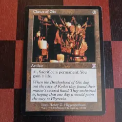 Mtg Claws of Gix LP Time Spiral Magic the Gathering Artifact Card Saga - Image 1
