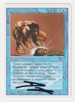 Signed Unstable Mutation Proof LP Revised Artist Douglas Shuler MTG Magic AP! - Image 1