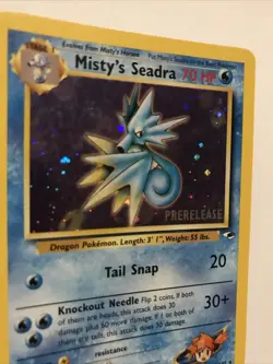 Misty's Seadra PRERELEASE Gym Heroes - Holo Rare 9/132 WOTC Card NM Pokemon TCG - Image 2