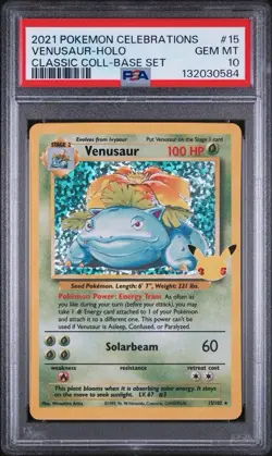 Pokemon Venusaur 15/102 Celebrations Classic Collection Holo PSA 10 Gem Mint 💎 - Image 1