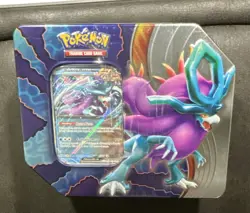 Pokemon TCG Paradox Clash Tin Box Sealed Walking Wake Iron Leaves Booster 2024 - Image 1